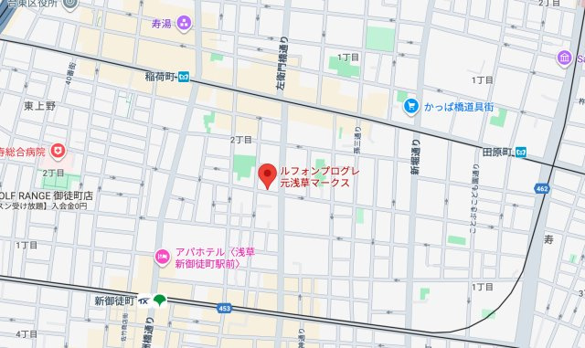 ルフォンプログレ元浅草マークスの地図