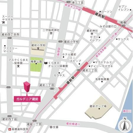 ガルデニア蔵前の地図