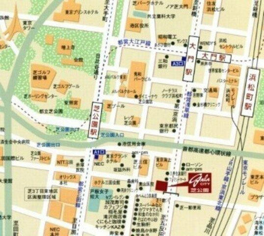 ガラ・シティ芝公園の地図