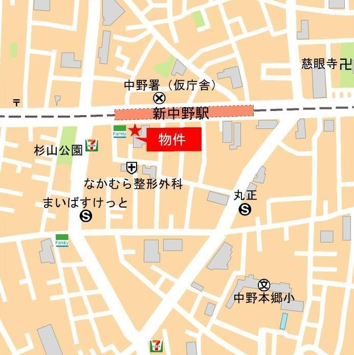 ＮＬ新中野レジデンスの地図