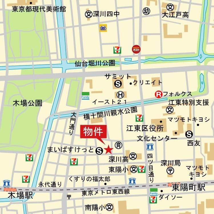 パークホームズ東陽町の地図