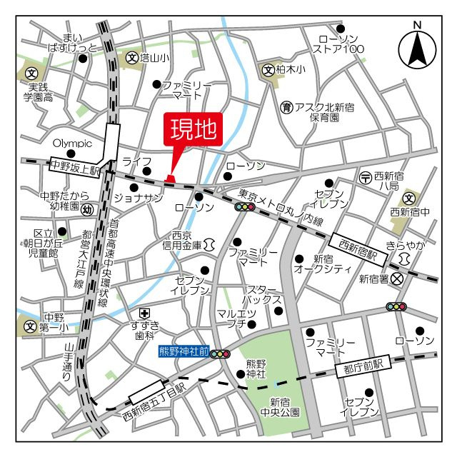 エムレジデンス中野坂上の地図