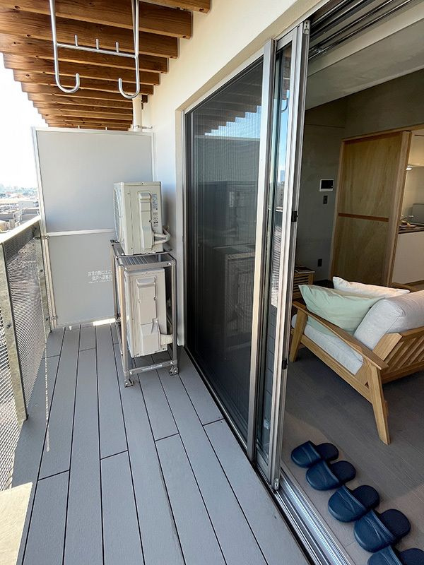 中野区大和町１丁目の賃貸マンションのバルコニー