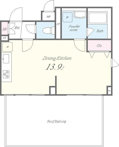 ROOTs Shibuya Honmachiの間取り