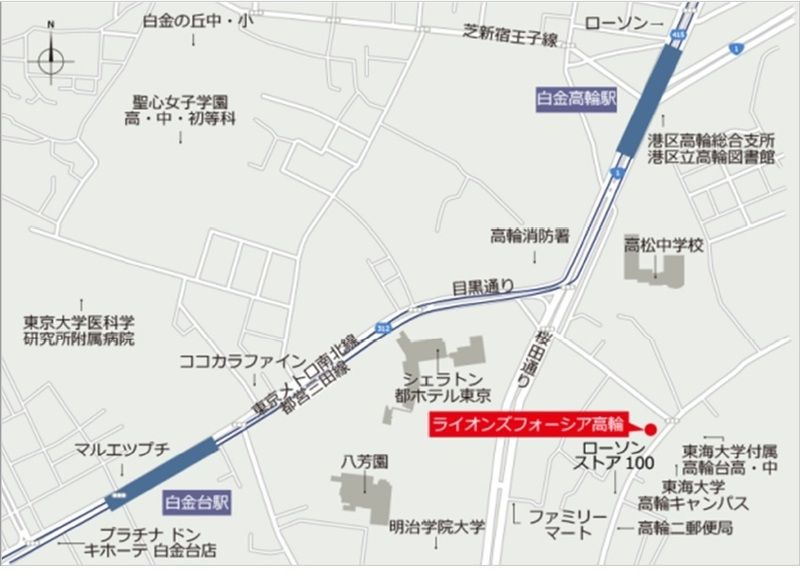 Ｌｕｍａ高輪の地図