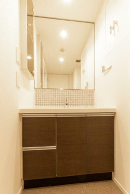 港区三田２丁目の賃貸マンションの洗面所