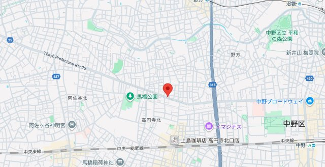 アトリオフラッツ高円寺の地図