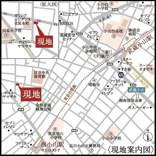 ウェルスクエアイズム西小山の地図