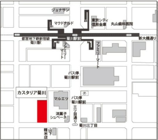 カスタリア菊川の地図