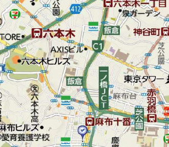 エスコート麻布十番の地図