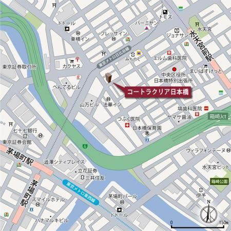 コートラクリア日本橋の地図