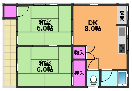 【間取り】 | 阪口ハイツ