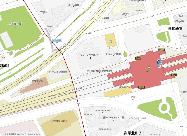 ワコーレ神戸灘タワーの地図