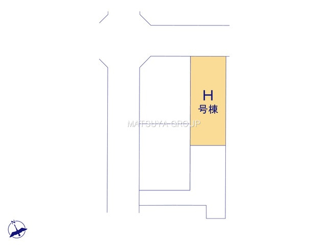 ハートフルタウン安城市美園町－Ｈ号棟の区画図