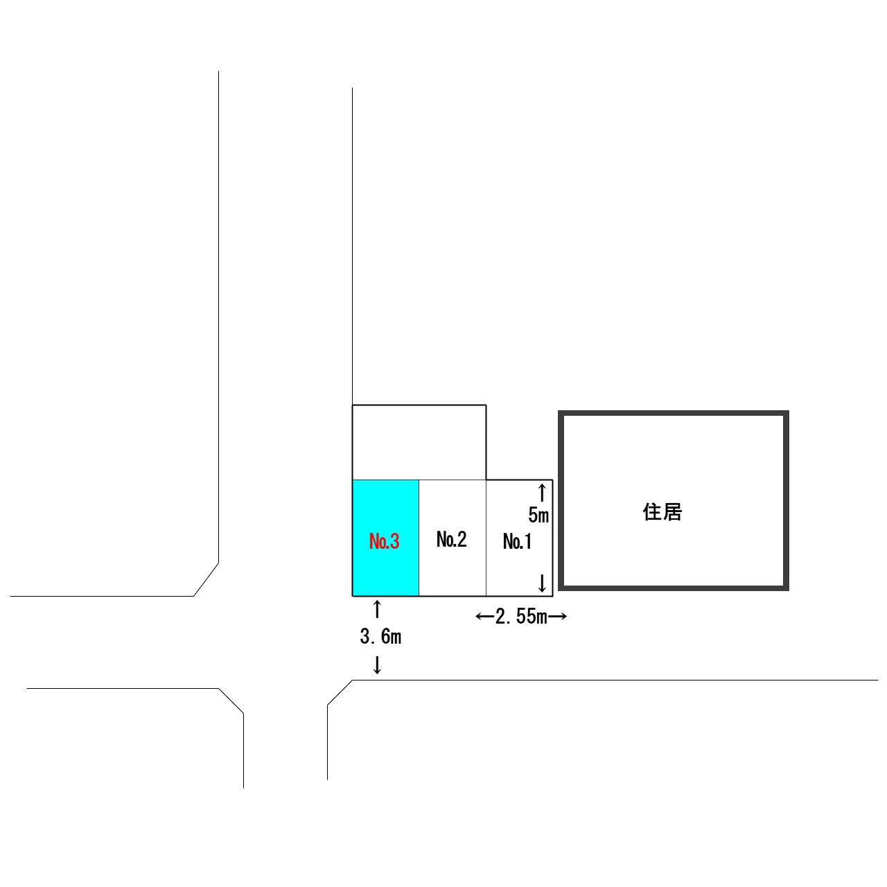 サニーハイツ駐車場の区画図