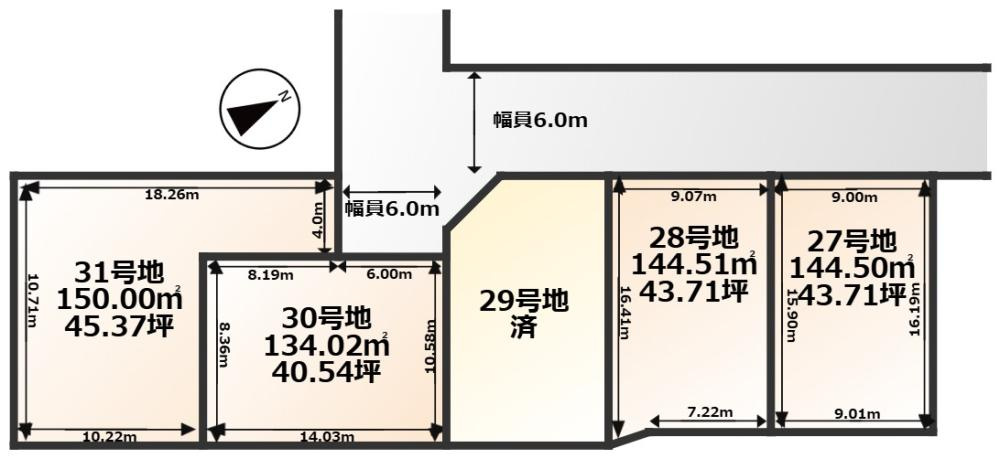 COLORSグリーンヒル　大津市本堅田2丁目　4区画の土地図