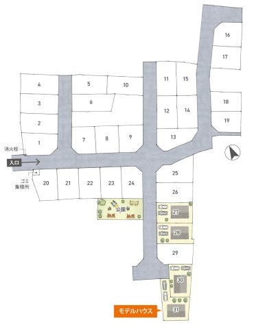COLORSグリーンヒル　大津市本堅田2丁目　4区画の区画図