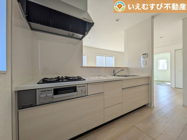 Cradle garden　熊谷市石原第7のキッチン|機能性収納性に溢れるキッチン。
収納もたっぷり付いていてすっきり片付く！毎日楽しくお料理が出来そうです！