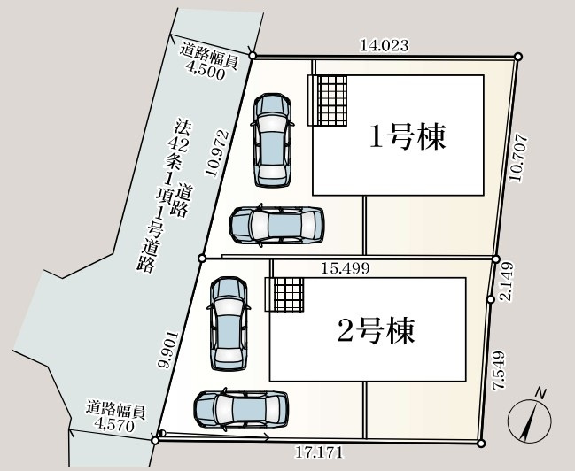 Cradle garden　熊谷市石原第7の区画図|図面と現況が異なる場合、現況を優先とします。【1号棟】