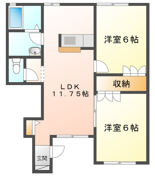 アロース牟佐の間取り