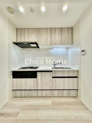 【キッチン】 | 荒川遊園ビューハイツ | ワイドで収納豊富なシステムキッチン