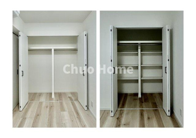 【収納】 | 荒川遊園ビューハイツ | 居室にはクローゼットを完備し、自由度の高い家具の配置が叶うシンプルな空間です。お子様の成長と必要になる子供部屋を与えるにはぴったりの間取りですね。