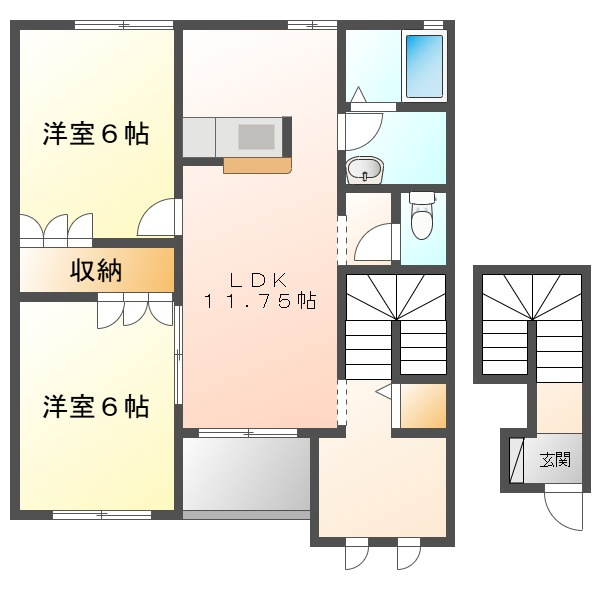アロース牟佐の間取り