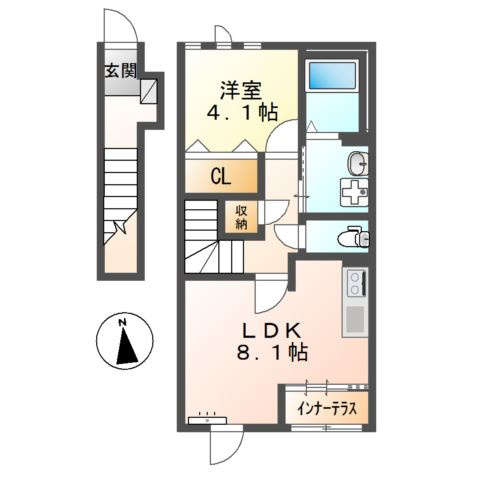 チコカメヤマの間取り