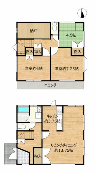 富士宮市安居山の中古一戸建|【現況間取図】