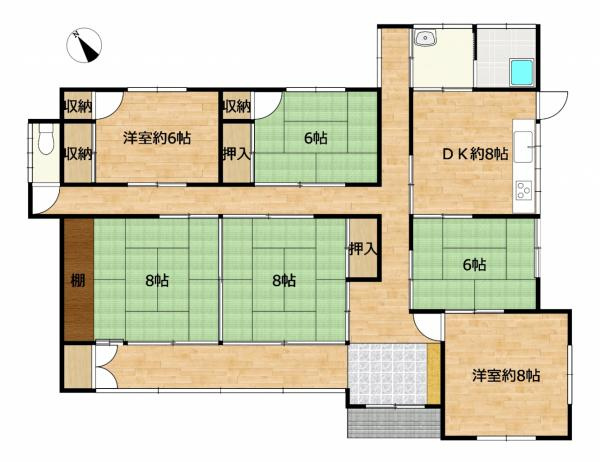 富士市一色の中古一戸建|【現況販売】間取り図
