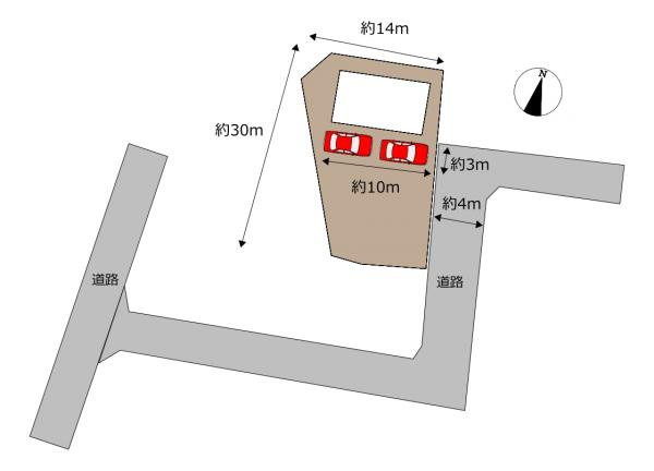 富士市一色の中古一戸建|【現況販売】区画図