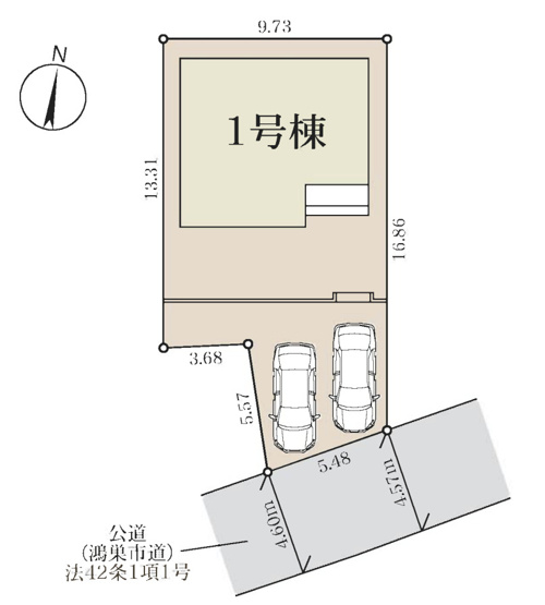 【区画図】 | Livele Garden.S　鴻巣鎌塚　新築戸建　全1棟　1号棟