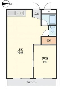 日商コーポラス　5階の間取り
