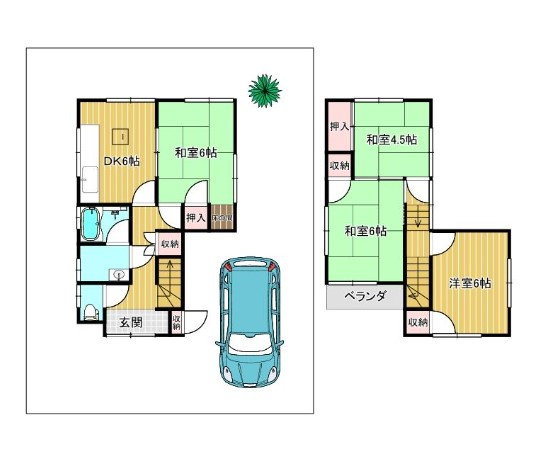 大阪市旭区高殿4丁目　戸建の間取り