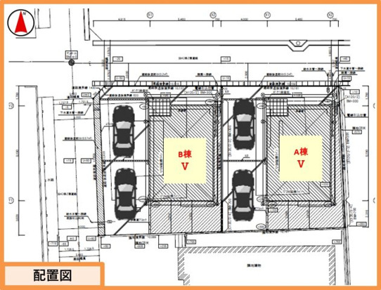 甚目寺五位田８２コダテックスⅤＢの区画図