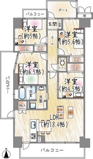 【間取り】 | パレ千里壱号棟 | 間取り