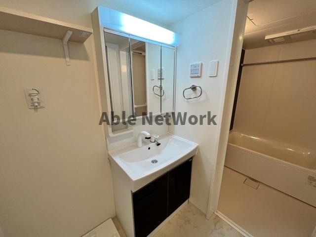 カームジェントル Ⅱ（ＣＡＬＭＧＥＮＴＬＥⅡ）の洗面所|シャワー付洗面台