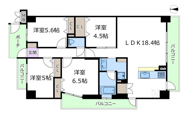 【間取り】 | パレ千里壱号棟 | エイブルにて取扱い可能な住宅ローンは、全部で10種類以上！お客様にピッタリの住宅ローンを当社のFPよりご案内させて頂きます。住宅ローンのご相談だけでも、お気軽にご相談下さいませ。