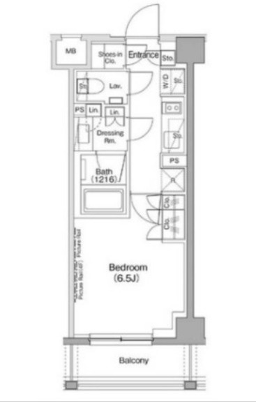 ザ・パークハビオ神泉　楽器相談　ペット相談　ネット０の間取り