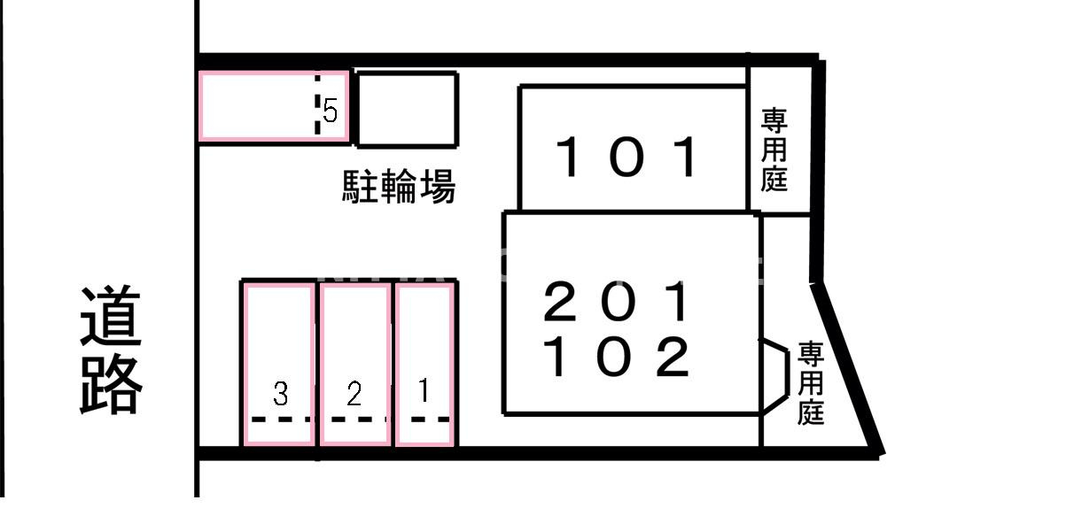 ミニョン　ヴィラの区画図