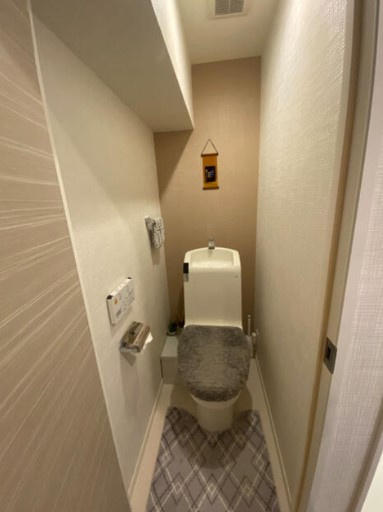 【トイレ】 | ニックハイム南池袋 | 清潔な空間であって頂けますように、汚れをふき取り易いフロアと壁紙をチョイス致しました。