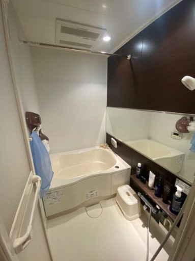 【浴室】 | ニックハイム南池袋 | 掃除のしやすさ・収納の便利さなど、おふろを使う人、お手入れする人、みんなにとっての「しあわせ性能」を追求したバスルームを採用いたしました。