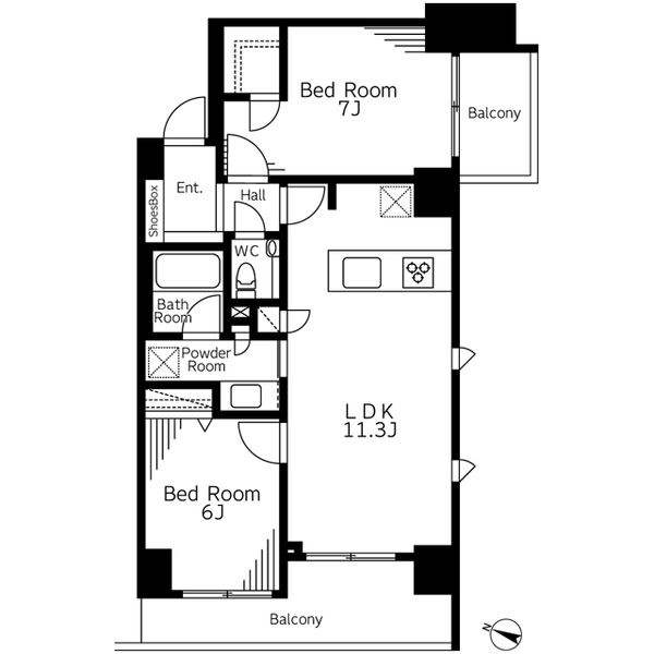 神田リープレックス・リズの間取り