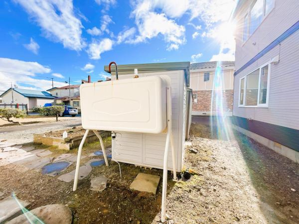 美幌町字青山南5－11の庭|【リフォーム中】灯油タンクです。塗装致します。