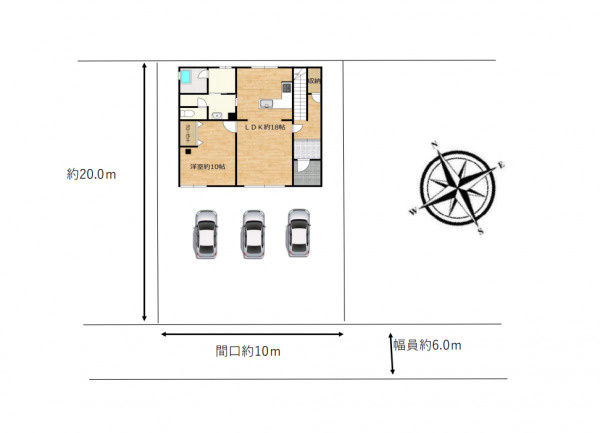 美幌町字青山南5－11中古住宅の区画図