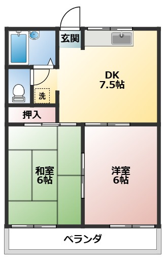 ナツキハイツBの間取り