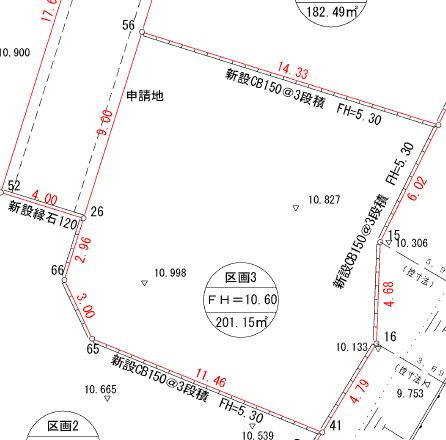 久留米市大善寺町　売り土地【3号地】の区画図