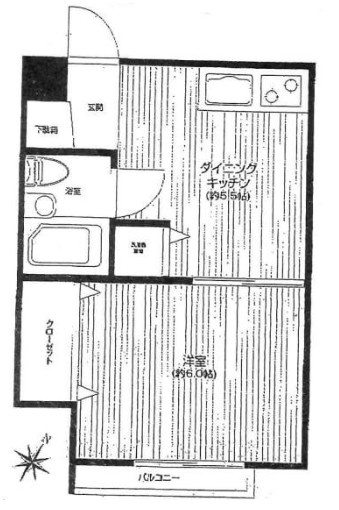 【間取り】 | 巣鴨コーポラス | 南東向きのお部屋なので、陽当たり良好です！