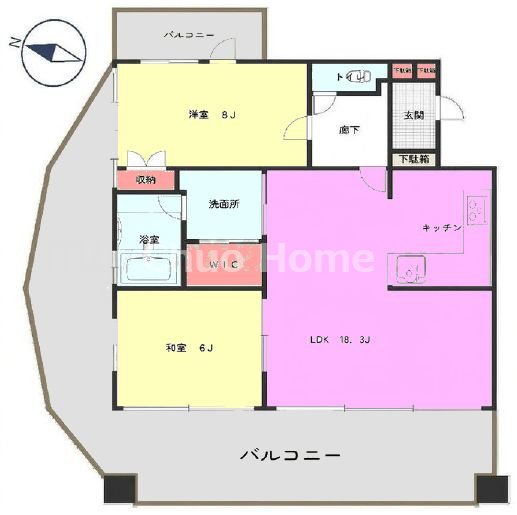 パンテオン小岩の間取り|9階部分・3方角部屋住戸につきまして日当り・通風・眺望良好。