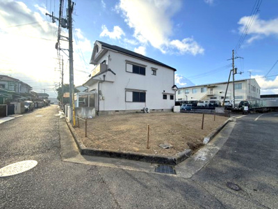 【前面道路含む現地写真】 | 【プレイワーク小田町】和気小・建築条件なし・更地渡し・北西角地・和泉市小田町2丁目 | 前面道路含む現地写真です